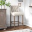 Karla Traditional Tufted 30" Barstool with Solid Wood Legs