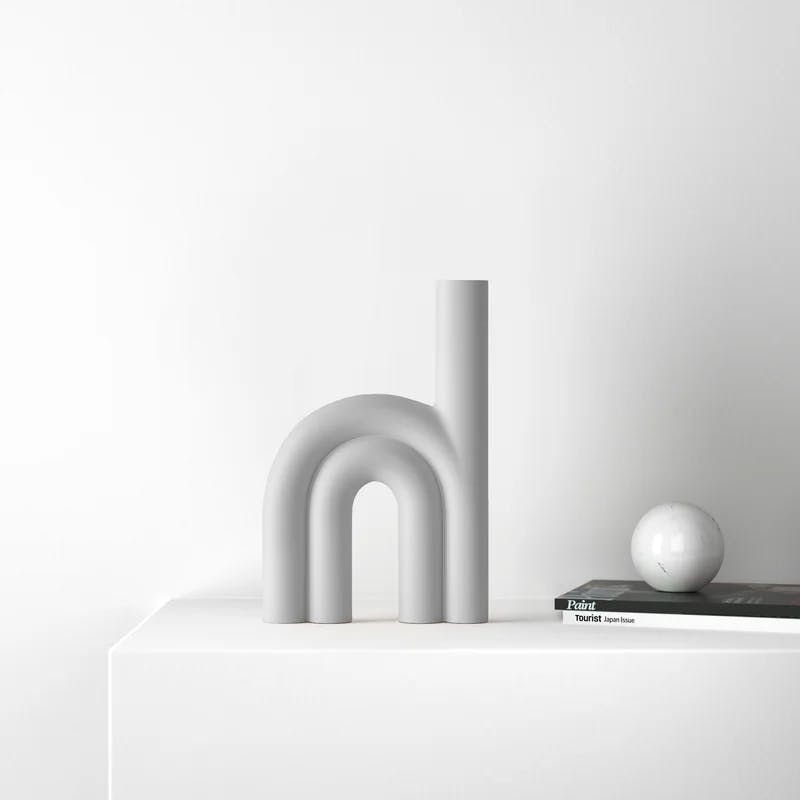 Organic White Ceramic Novelty Table Vase