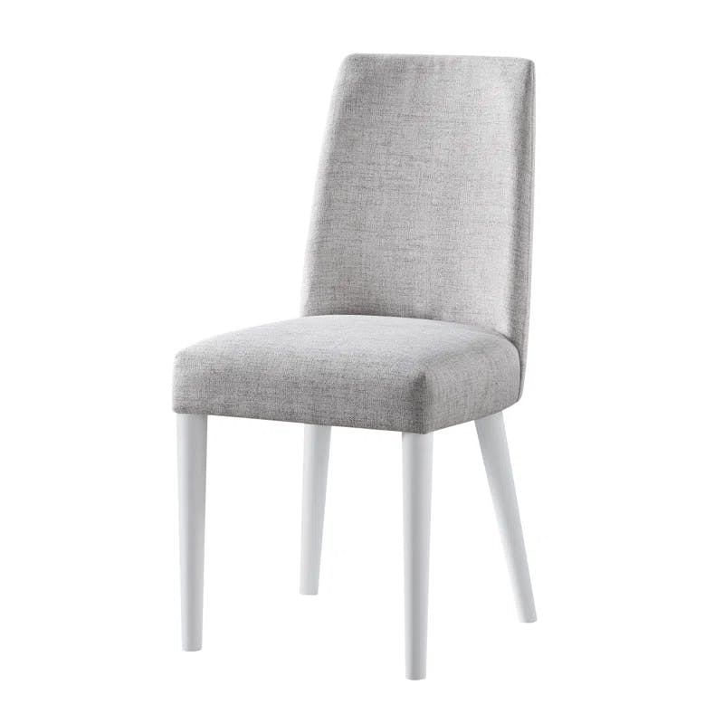 Taylor Contemporary Solid Back Wood Accent Chair in Gray