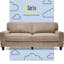 Flagstone Beige Polyester 73" Straight Arm Modern Sofa