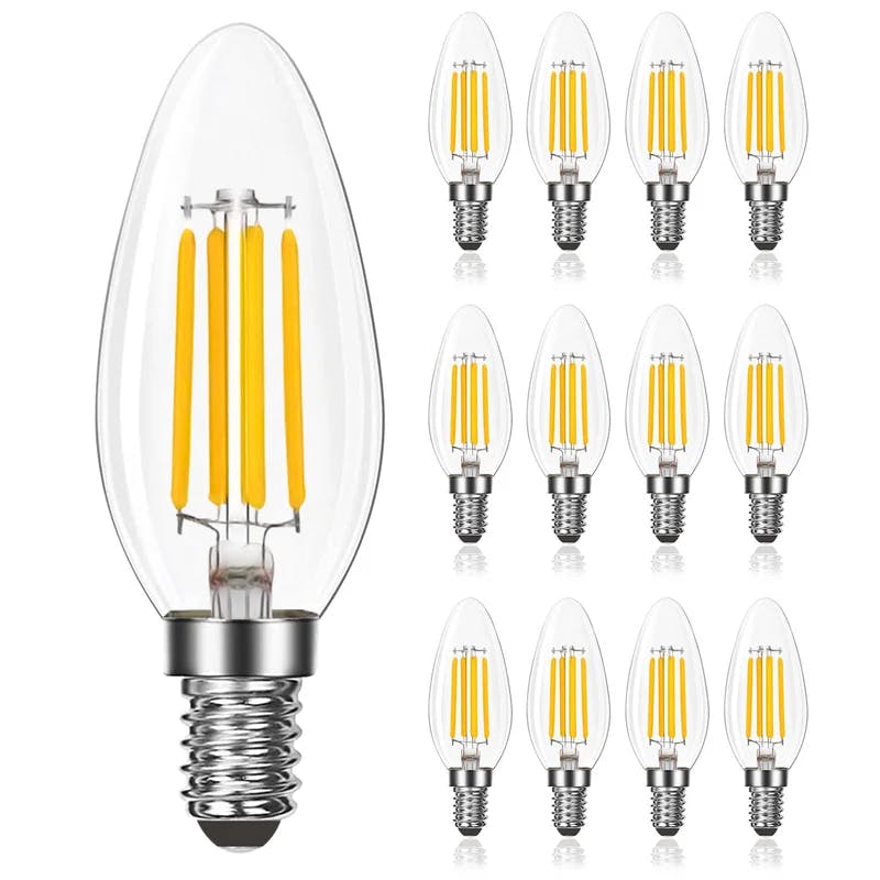 Elegance 7W LED Candelabra Bulbs 100W Equivalent, Dimmable, Natural White