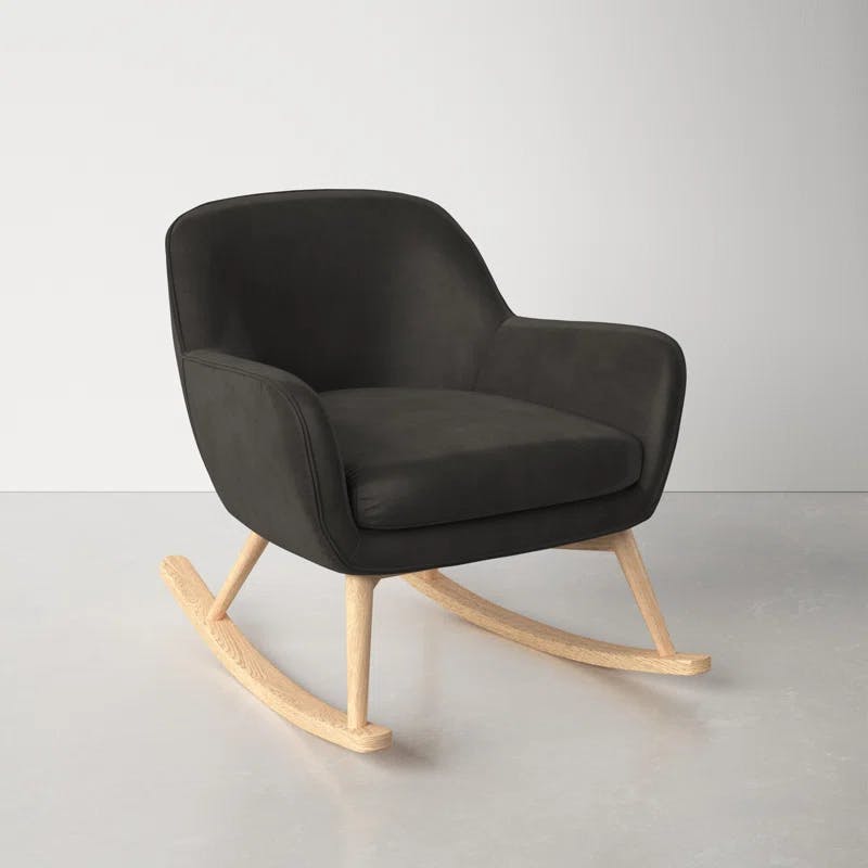 Quinley 31" Urbane Velvet Mid-Mod Rocking Chair