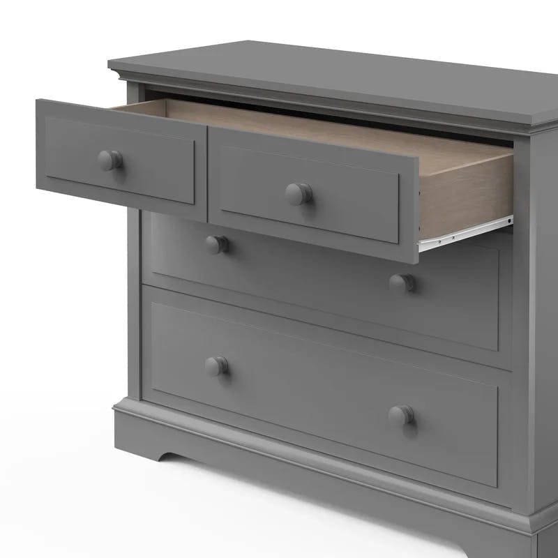 Cool Gray 3-Drawer Nursery Dresser with English Dovetail Construction