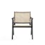 Hamlet Black and Natural Cane Wood Accent Armchair
