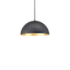 Yolo Black Gold Leaf 1-Light LED Pendant with Opal Glass