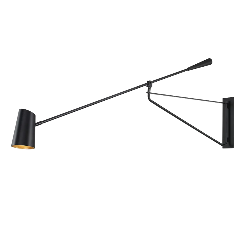 Eros Single Light Steel Dimmable LED Swing Arm Sconce