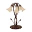 Elegant White Stained Glass 5-Light Candelabra Accent Lamp