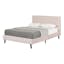 Maliza Pale Pink Velvet Upholstered Full Platform Bed with Regal Headboard