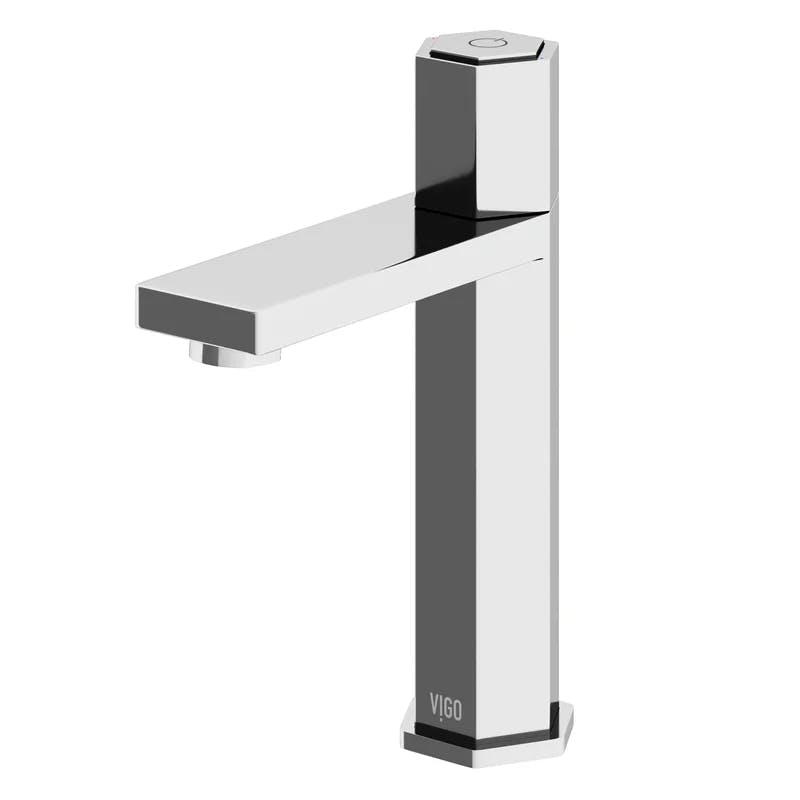 Modern Chrome Hexagonal Single-Hole Bathroom Faucet