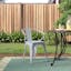 27.75'' Silver Steel Indoor-Outdoor Arm Dining Chair