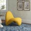 MoMa Yellow Geometric Metal Accent Chair