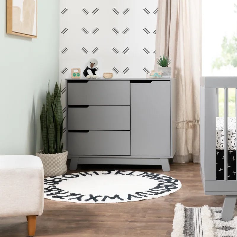 Hudson Modern 3-Drawer GreenGuard Certified Dresser with Changing Table