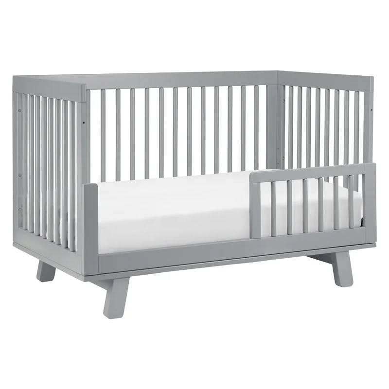 Hudson Modern Grey New Zealand Pine 3-in-1 Convertible Crib