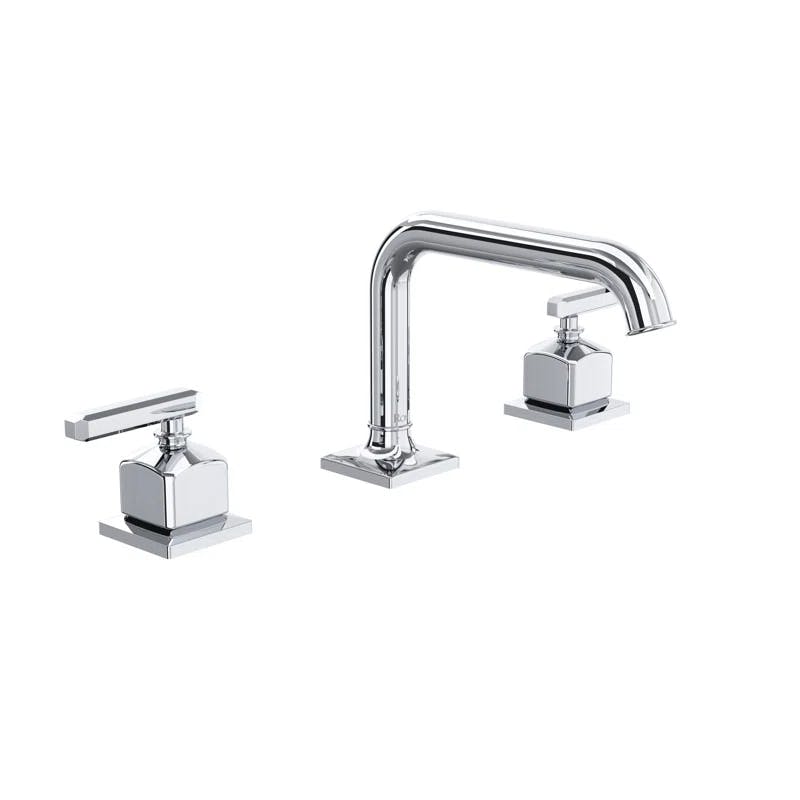 Elegant Transitional 16" Polished Nickel Widespread Faucet