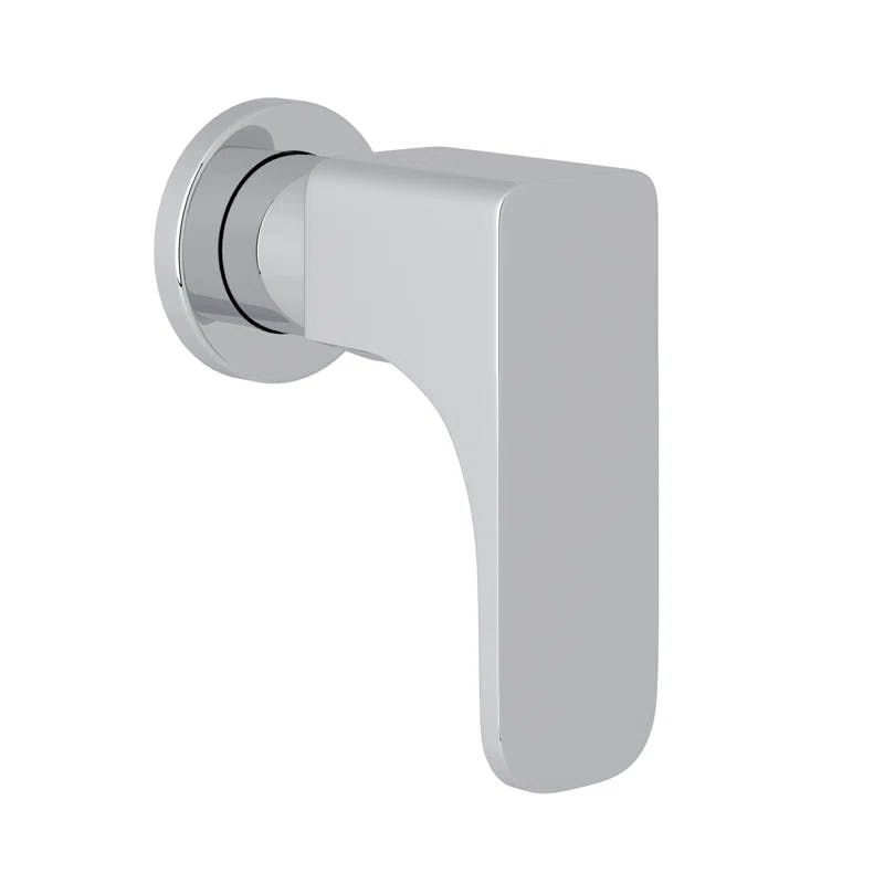 Milanese Polished Nickel Modern Shower Trim with Cubist Influence