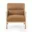 Kennison Cognac Handcrafted Leather Accent Chair