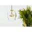 Egg Glow Teardrop Brass & Glass LED Pendant Light 6.4"