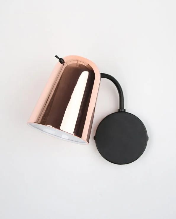 Dobi Black and Copper Direct Wired Electric Wall Sconce