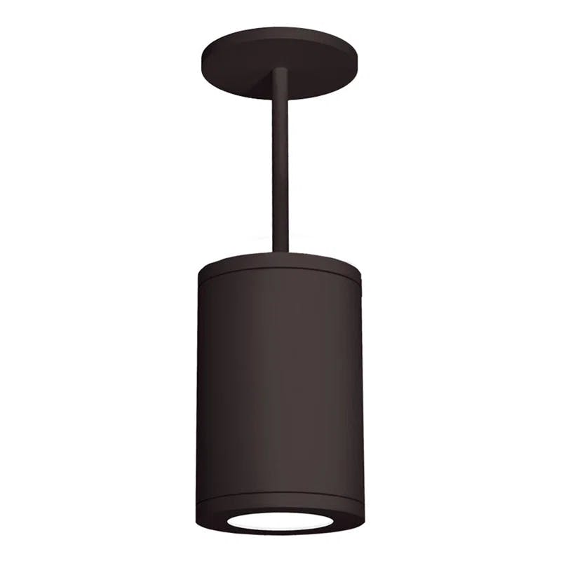 Bronze Cylindrical 8" LED Pendant with Energy-Efficient Design