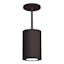 Bronze Cylindrical 8" LED Pendant with Energy-Efficient Design