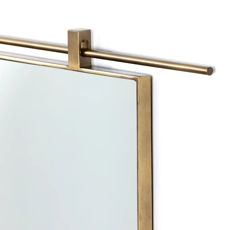 Antique Brass Rectangular Bathroom Mirror 45"x50"
