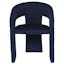 True Blue Contemporary Plastic Arm Chair with Sleek Glides