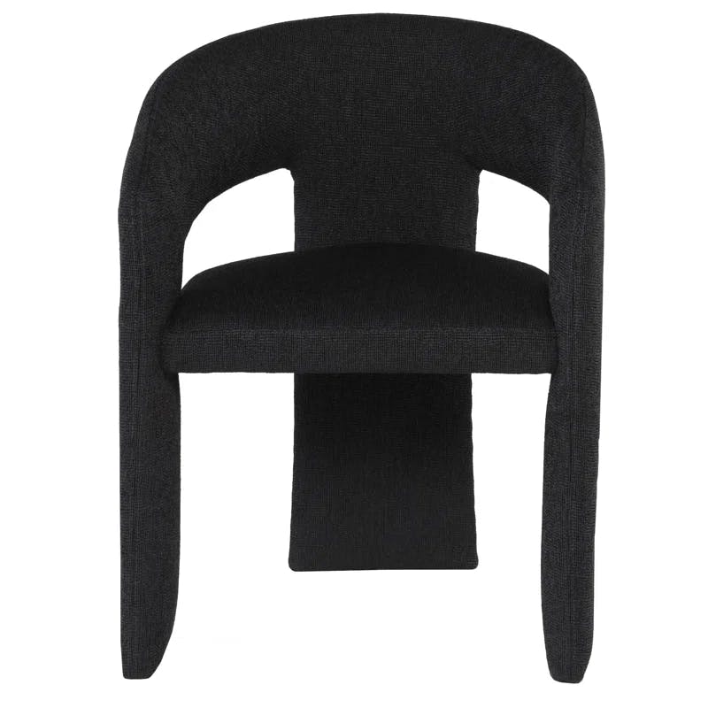 Anise Activated Charcoal Metal Arm Chair with Plastic Glides