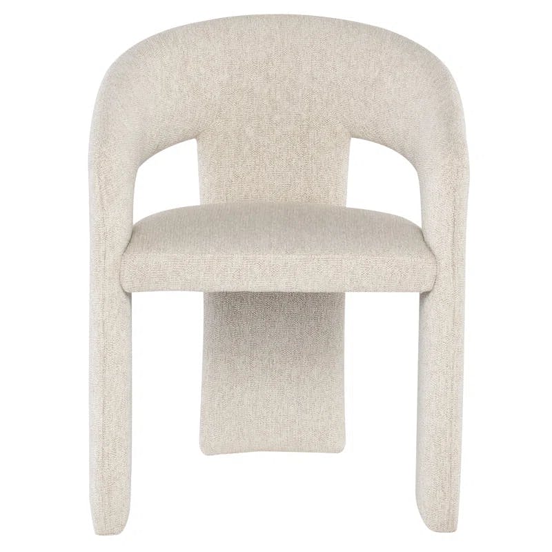 Anise Shell High Arm Chair with Plush Fabric and Unique Silhouette