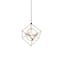 Monza 25.63" Brass Square LED Chandelier with Opal Diffusers