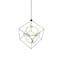 Monza Antique Brass LED Chandelier with Opal Silicon Diffusers