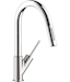 Modern Chrome Pull-Out Spray Kitchen Faucet with 150° Swivel