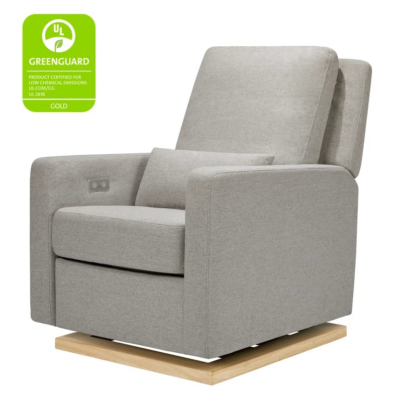 Sigi 34" Performance Grey Eco-Weave Electronic Recliner with USB