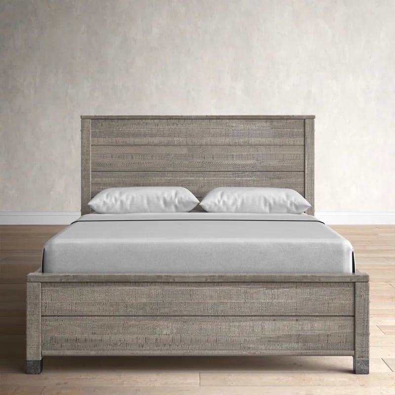 Baja Full/Double Driftwood Grey Solid Pine Platform Bed