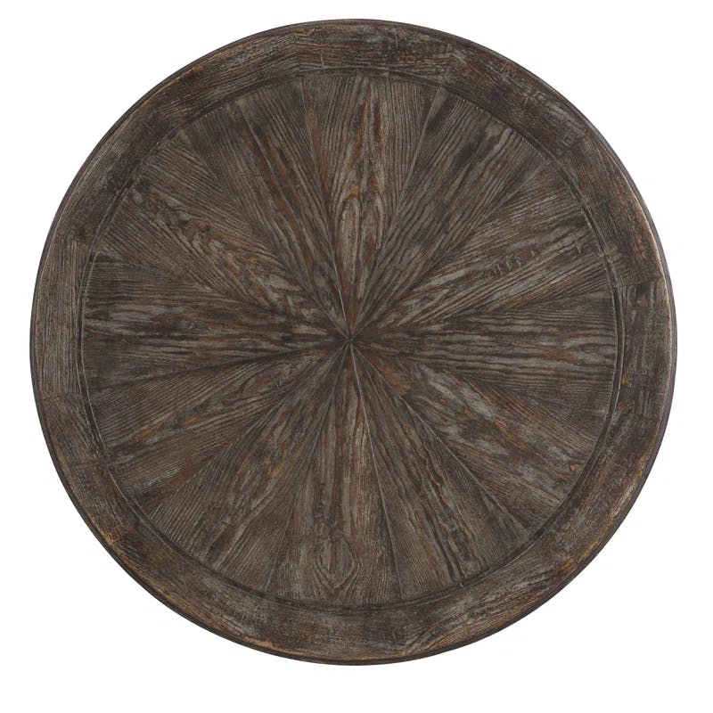 Corrine Traditional Round Solid Wood Brown Accent Table