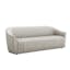 Storm Grey Tufted Sofa with Flared Arms and Wood Frame