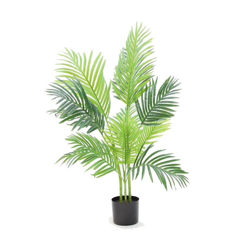 Elegant 42" Silk Areca Palm Tree in Minimalist Black Pot