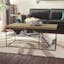 Neely Art Deco-Inspired Natural Wood & Black Metal Coffee Table with Storage
