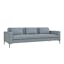 Izzy Grand Sofa in Marsh with Pewter Metal Frame and Pillow Back