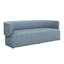 Martine 94'' Surf Polyester Twill Upholstered Solid Wood Sofa