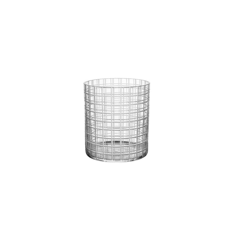 Elegant Crystal Bouquet Table Vase with Grid Pattern