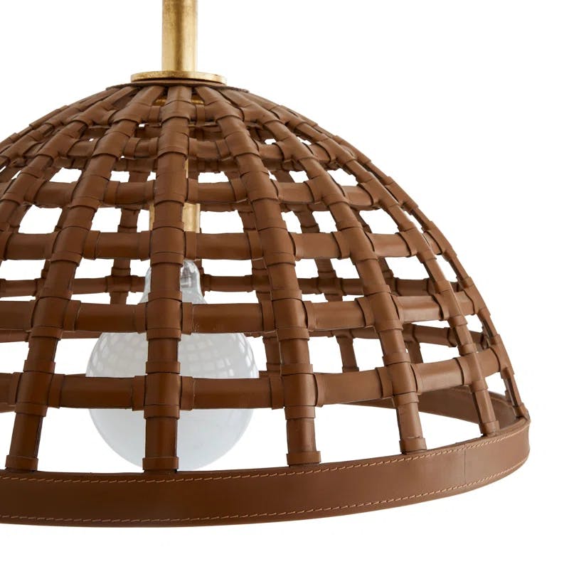 Mosella 26.5" Gold and Glass Indoor/Outdoor Pendant Light