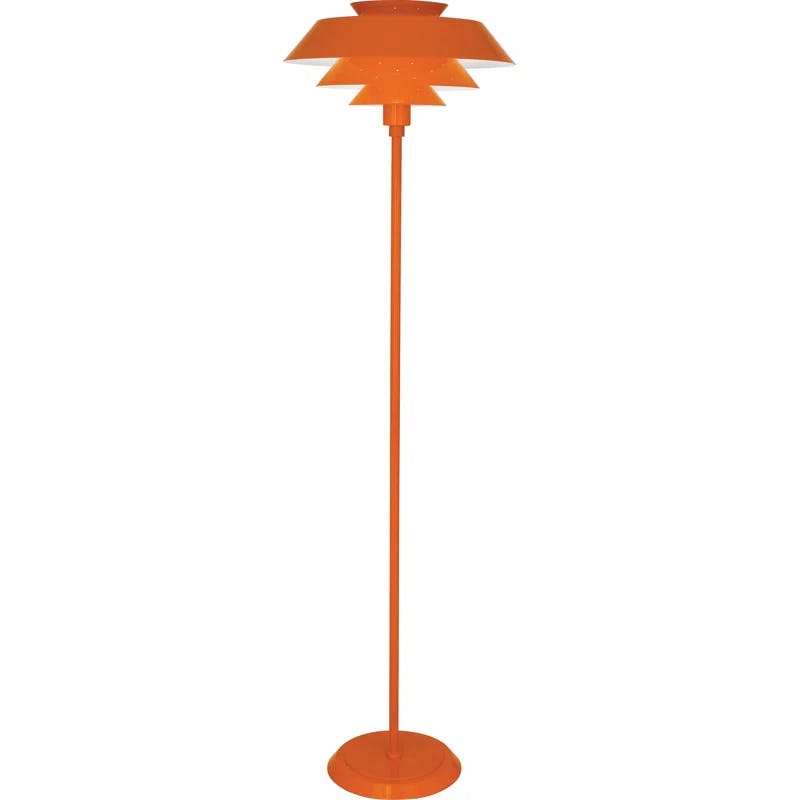 Pierce Playful Tangerine 60'' Multi-Tiered Novelty Floor Lamp