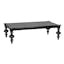 Curvaceous Noir Mahogany Rectangular Coffee Table in Hand Rubbed Black