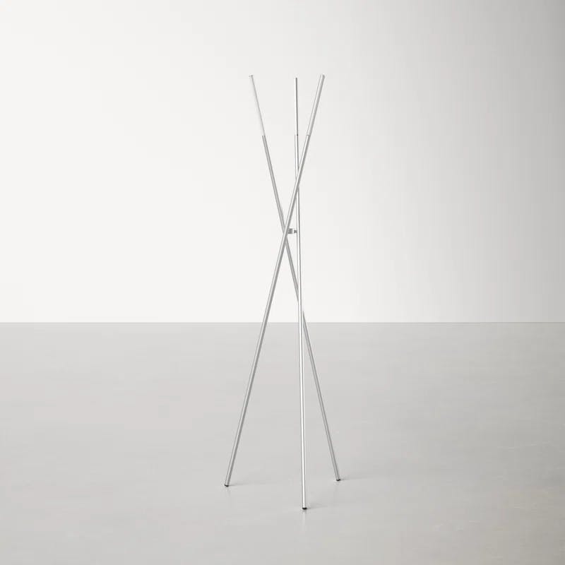 Lorant Minimalist Silver LED Tree Floor Lamp, 73.5''