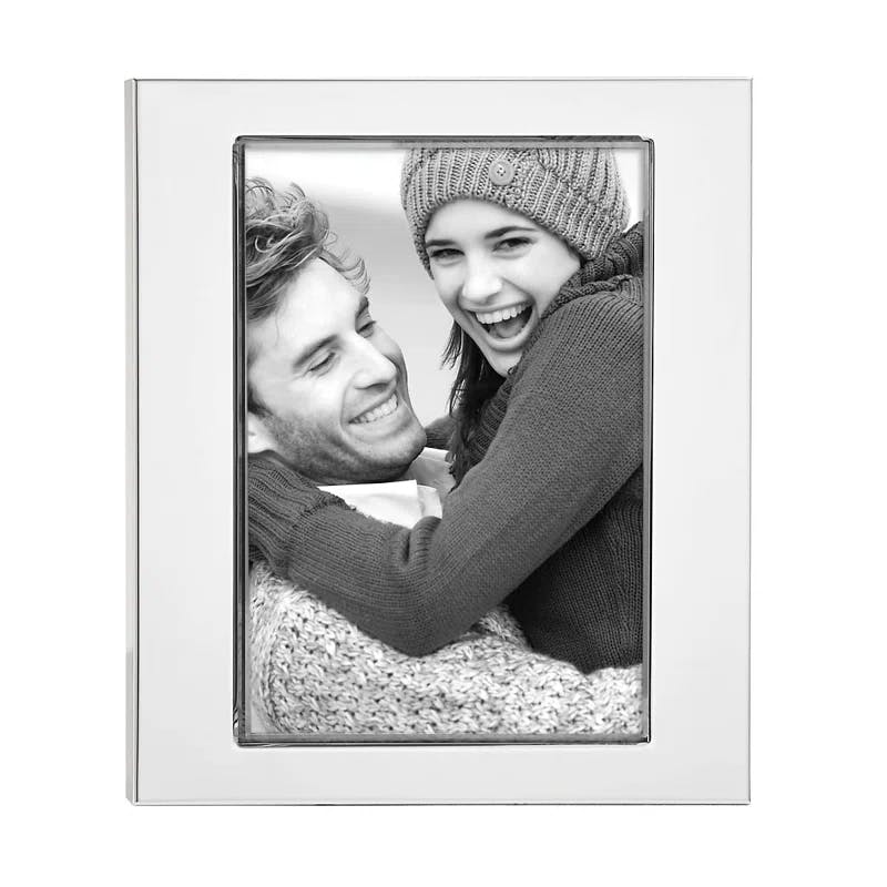 Classic 5x7 Silver Glass Rectangular Tabletop Picture Frame
