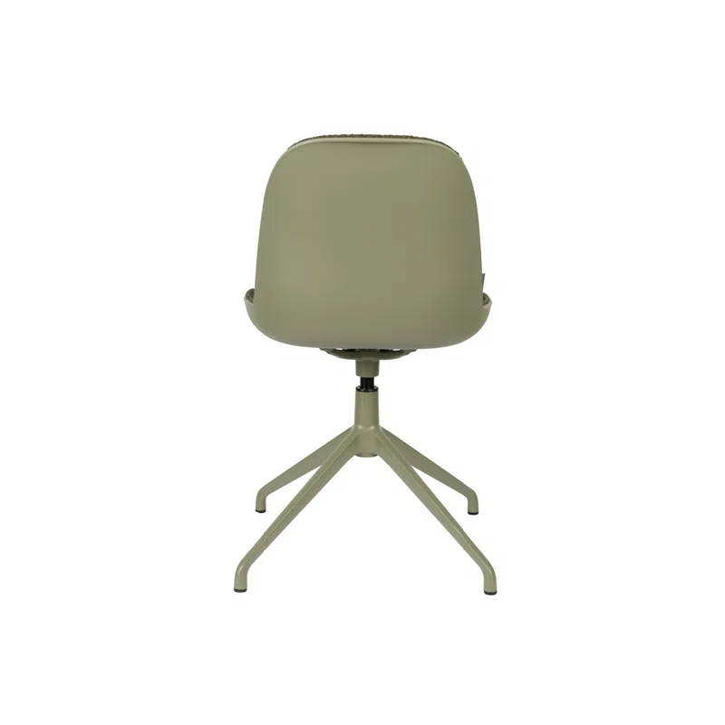 Luxe Green Swivel Upholstered Side Chair Set