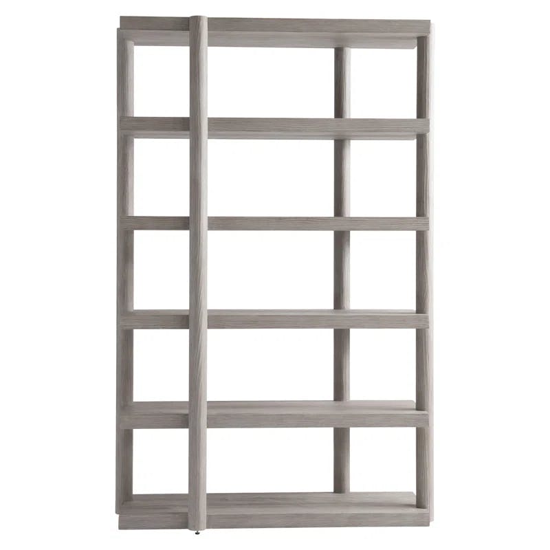 Trianon Contemporary Adjustable Gray Wood Etagere Bookcase