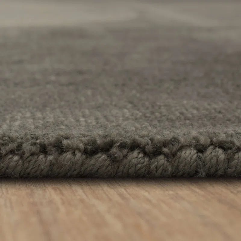 Luna Flint Geometric 8' x 10' Handmade Wool-Blend Area Rug