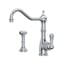 Elegant Polished Nickel Single-Handle Kitchen Faucet with Side Spray