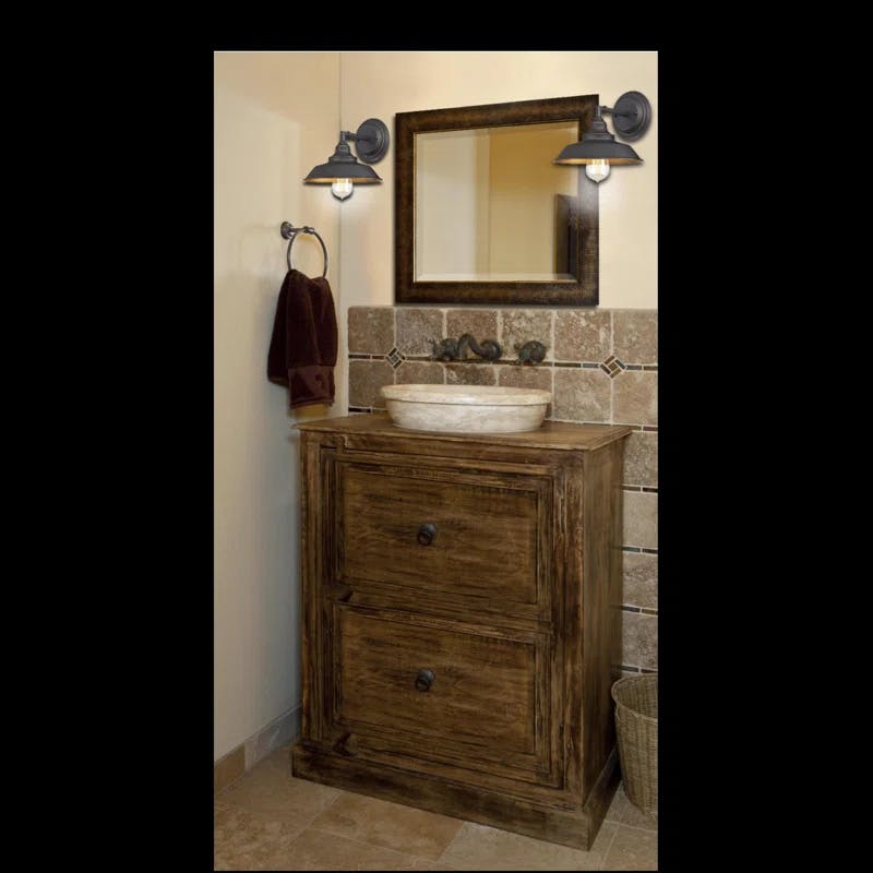 Rustic Farmhouse 8'' Bronze Dimmable Wall Sconce